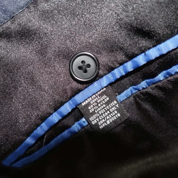 Nautica Men's Overcoat Size 44 Regular Charcoal Gray Wool Blend Winter Coat 44R - Picture 8 of 8